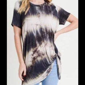 Tie Dye Twist-front Tee